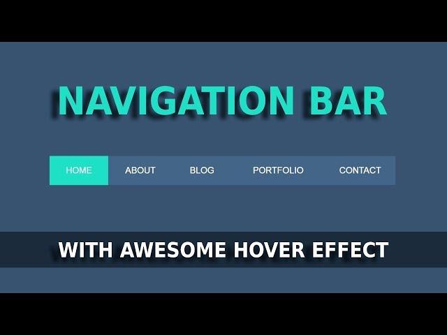 How to create navigation bar using Html and CSS