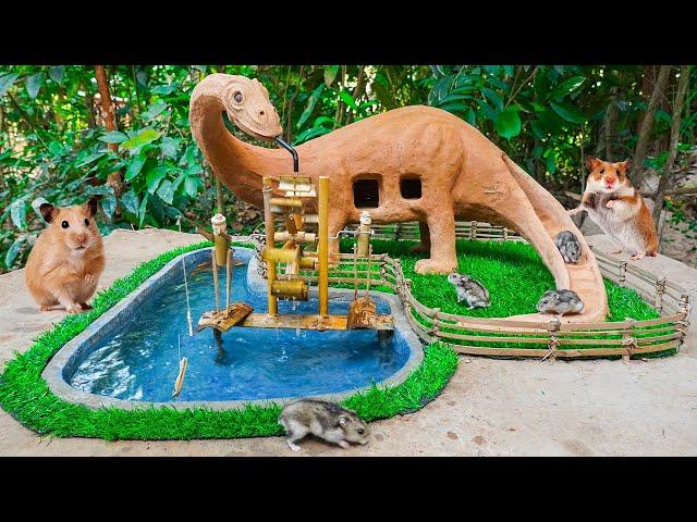 Build Hamster Maze Jurassic Park  And Fish Pond for Red fish