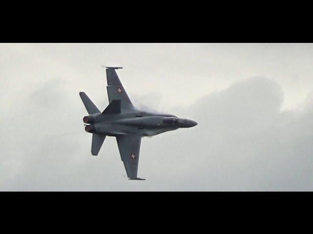 Real FA-18 Swiss Hornet Jet Display Show