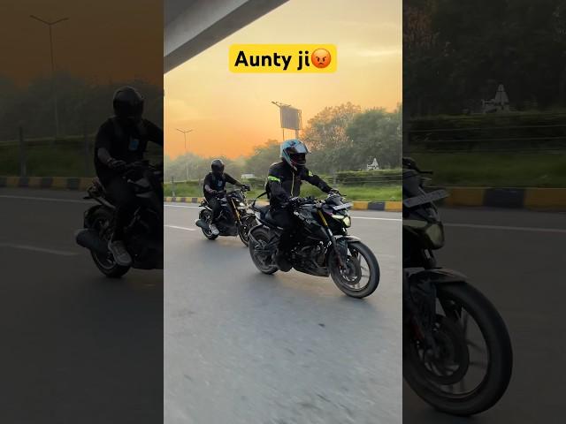 Aunty #subscribe #bikelover #automobile #angry #aunty #sundayride #uk07rider #viralshorts