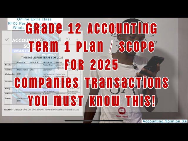 Grade 12 Accounting Term 1 | Scope & Tips | Introduction To Companies