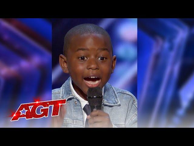  Kid Comedian ROASTS His Dad | AGT 2021 | #Shorts