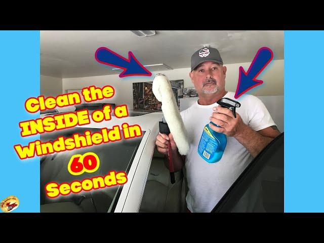 AMAZING!!!  How To Easily CLEAN THE INSIDE OF A WINDSHEILD...WOW!!