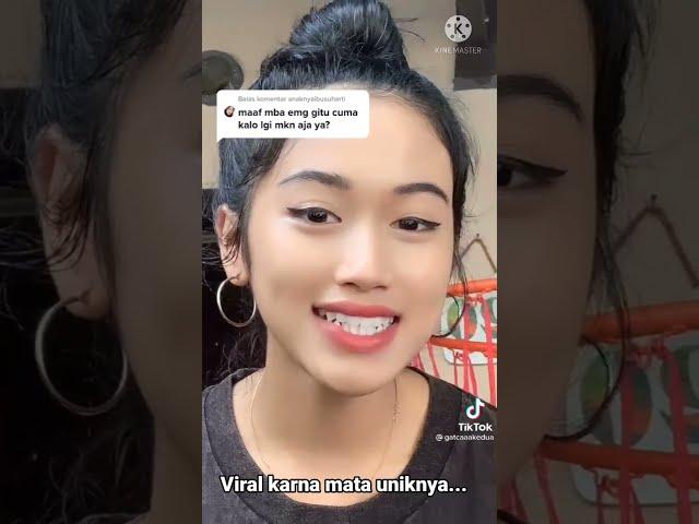 VIRAL CEWEK CANTIK DENGAN MATA UNIK, BERKEDIP SAAT MENGUNYAH MAKANAN