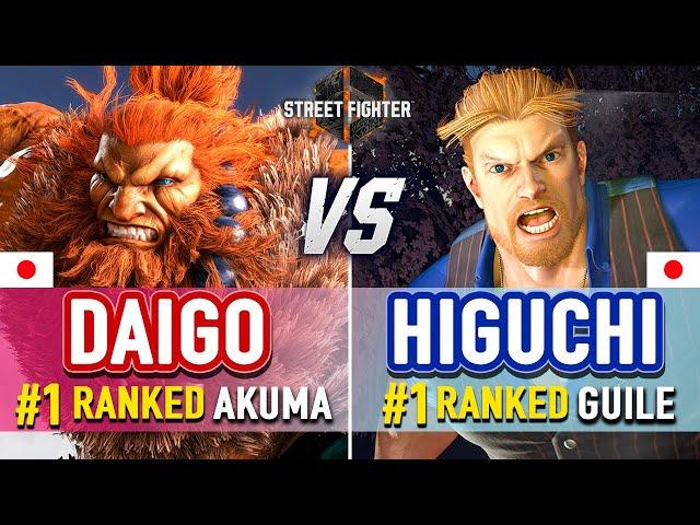 SF6  Daigo (#1 Ranked Akuma) vs Higuchi (#1 Ranked Guile)  SF6 High Level Gameplay