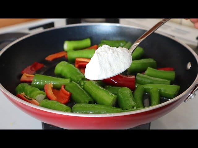 Legendary Breakfast Recipe with a Spoon of Flour and Peppers Incredibly Delicious