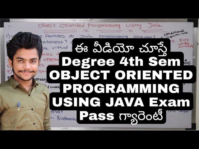 Objected Oriented Programs Java Degree  4th sem important questions || degree 4th sem BSC java