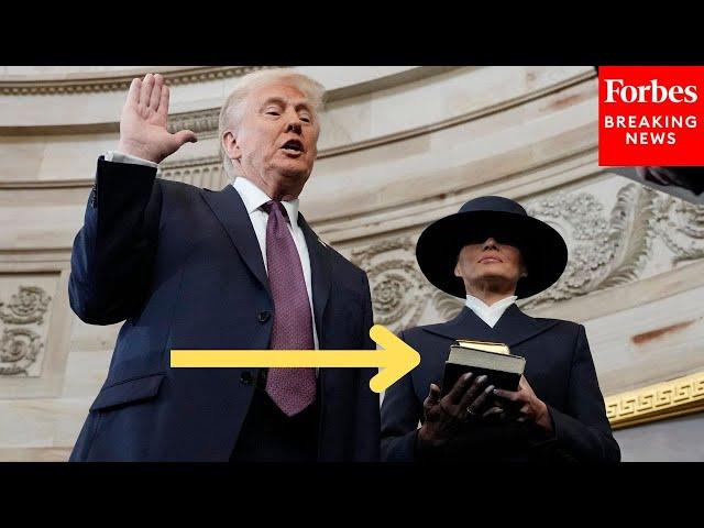 WATCH: Donald Trump Doesn't Place Hand On The Bible While Taking The Oath Of Office