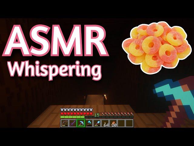 ASMR Gaming | MINECRAFT SURVIVAL GUMMY MUKBANG (30) | Whispering  Controller Sounds 