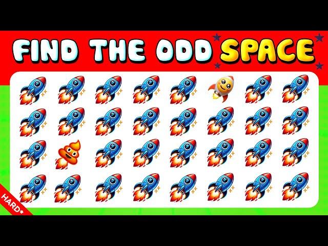 121 puzzles for GENIUS | Find the ODD One Out - Space Edition  Emoji Quiz - Hard levels