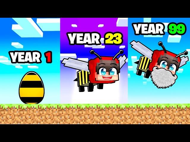 Surviving 99 Years as a BEE in Minecraft!