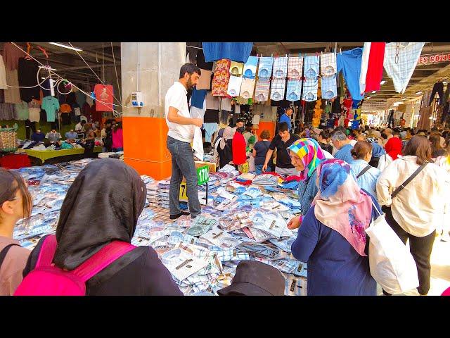 Istanbul Summer 2023 Market Bazaars [4K60fps]- Saturday Bazaar in Bakırköy