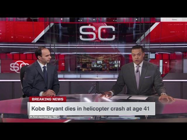 ESPN "SportsCenter" Breaking News: Kobe Bryant Dead