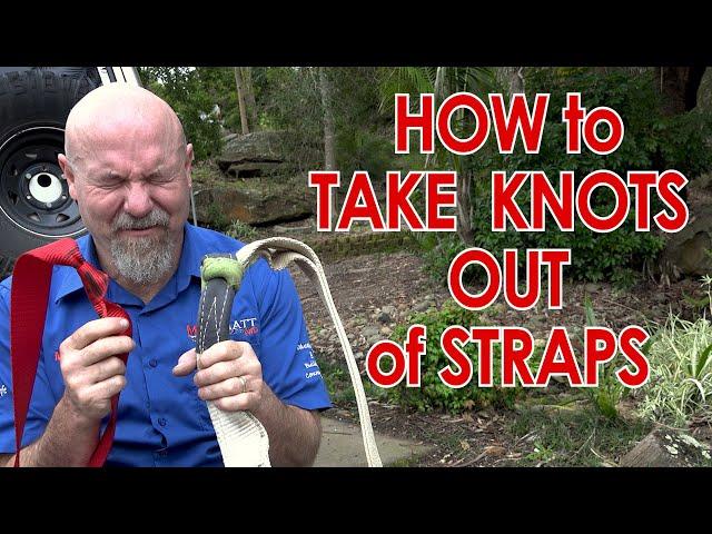 A TRICK to TAKE KNOTS out of straps, rope or pretty much anything!