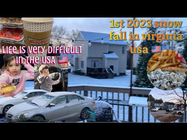 1st 2023 Snow Fall in Virginia USA  | A Short trip to North Carolina State | Maham khan vlogs