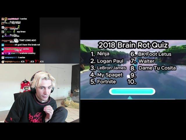 xQc Takes the 2018 Brain Rot Quiz