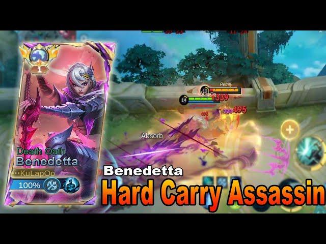 Benedetta Hard Carry Assassin ~ Gameplay Best Build & Emblem | Mobile Legends