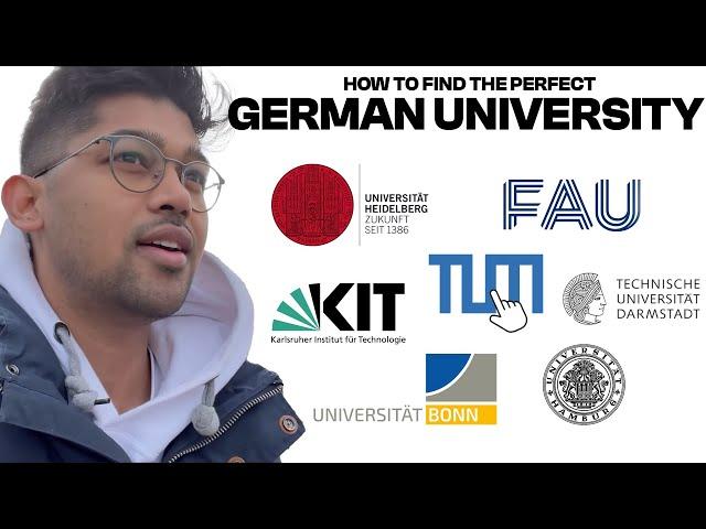 University selection: HOW TO SELECT PUBLIC (no fees) GERMAN UNIVERSITIES from current students