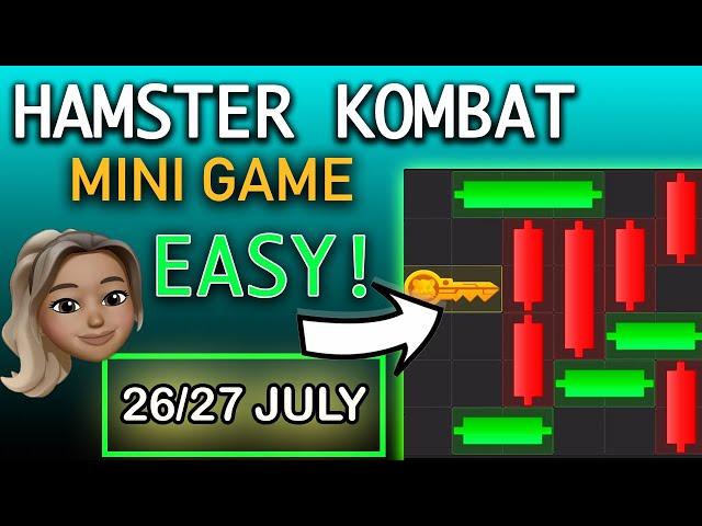 Hamster Kombat NEW Easy Mini Game Challenge for KEY - JULY 26 / JULY 27 slowed down