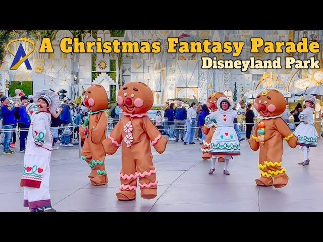 A Christmas Fantasy Parade at Disneyland Park with Santa, Mickey, Minnie and More