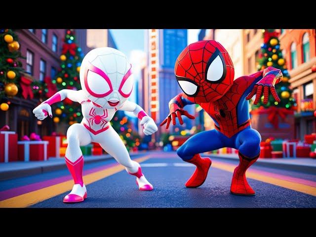 Christmas Action with Spider-Man and Spider-Gwen! | Marvel's Spidey and his Amazing Friends