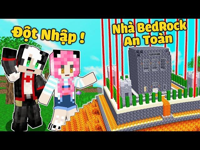 MỀU THỬ THÁCH 24 GIỜ CHẾ TẠO NHÀ SIÊU AN TOÀN TRONG MINECRAFT*REDHOOD ĐỘT NHẬP CĂN CỨ BÍ MẬT CỦA MỀU