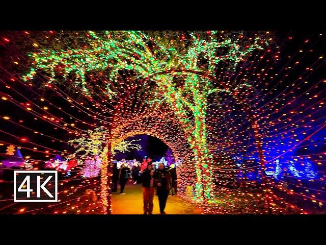[4K] One Million Christmas Lights - Redding Garden of Lights - California