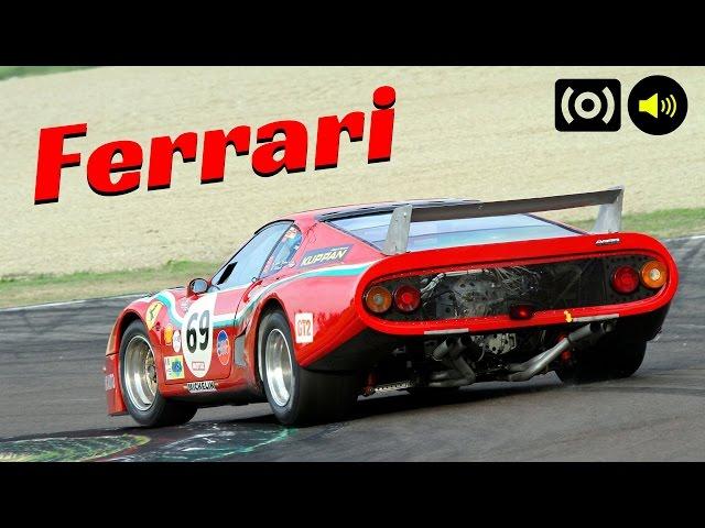 2x Ferrari 512BB LM in action at the Imola Circuit - Flat-12 Pure Engine Sound!