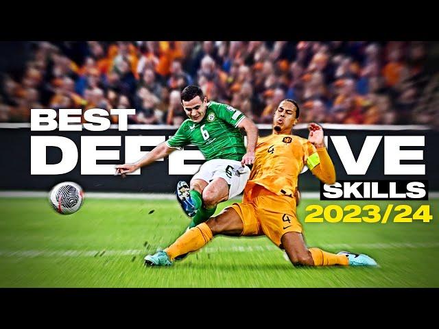 Crazy Football Defensive Skills & Tackles 2023/24 | HD