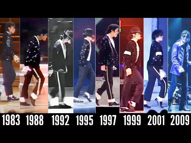 Michael Jackson Billie Jean Moonwalk Evolution (1983-2009) | High Quality