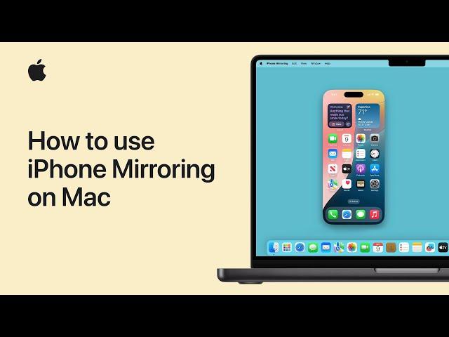 How to use iPhone Mirroring on Mac | Apple Support