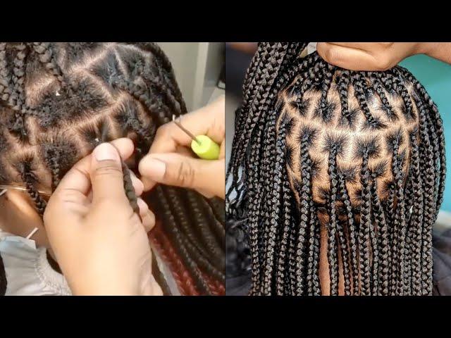 GAME CHANGER, this is how to refresh knotless box braids no re-braiding using crotchet needle WOW!