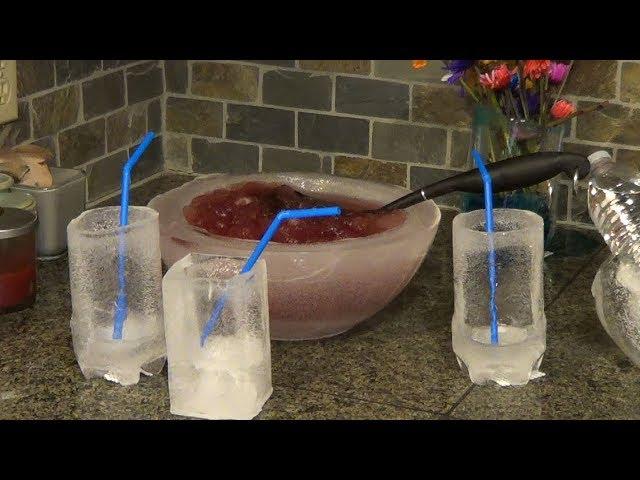 How to Make Ice Glasses and Ice Bowls - Minnesota Cold (Part 19A)