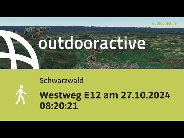 Flyover-Video: Westweg E12 am 27.10.2024 08:20:21