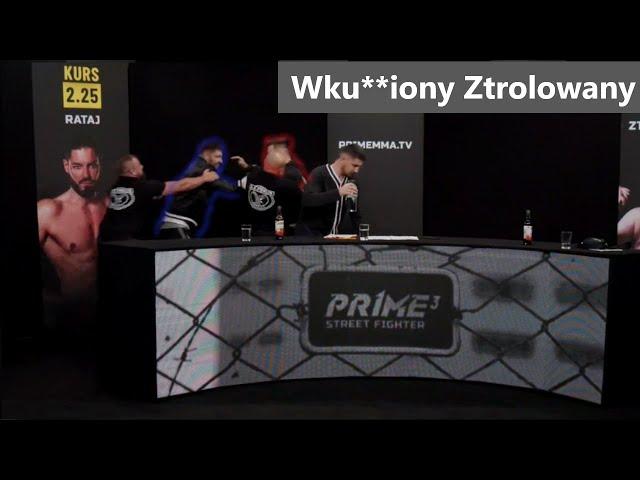 Ztrolowany wjeżdża w Rataja bo go rzucił korkiem - Zadyma PRIME SHOW MMA 3
