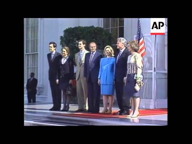 USA: KING JUAN CARLOS AND QUEEN SOFIA OF SPAIN AT WHITE HOUSE