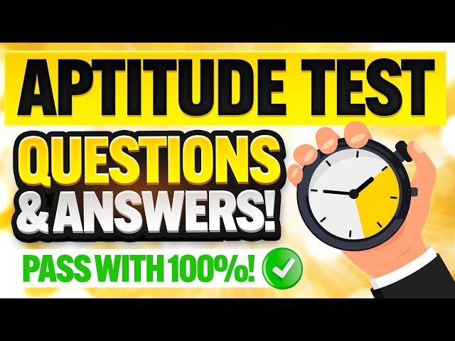 30 APTITUDE TEST QUESTIONS & ANSWERS! (How to PREPARE for an APTITUDE TEST!) 100% PASS!