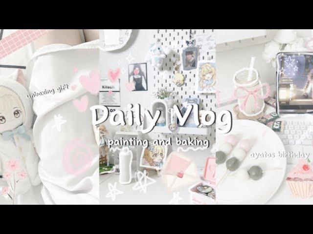 regular life diaries 彡 making art & unboxing gift from a friend 