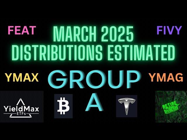 YieldMax March 2025 Group A Distribution Estimated (TSLY, OARK, YBIT, TSMY, FEAT,  FIVY & more)