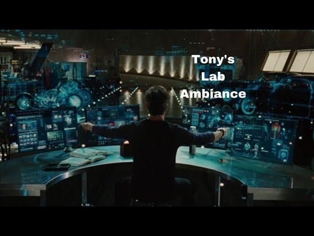 Tony stark lab ambiance ASMR (tony talking, rain and thunder)