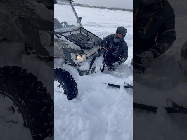 To deep for the utv!! #icefishing #utv #foryou #stuck