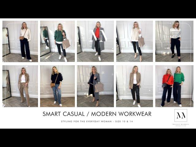 How to Style Modern Work Wear / Smart Casual Outfits. Styling Mistakes to Avoid. Size 14 & 10.