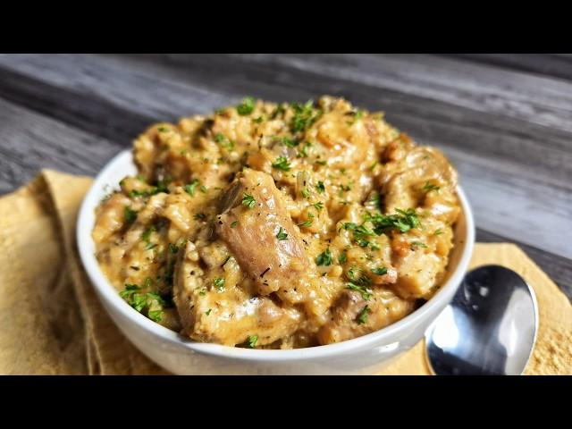 One Pan Smothered Chicken and Rice