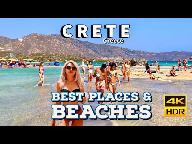 Crete, Greece - Best Cities And Beaches - Walking Tour Across The Island  - 4K HDR - 6+ hours