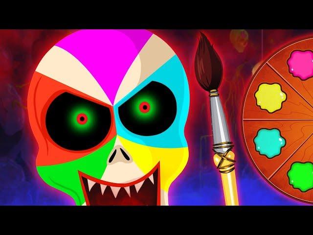 Fun With Colorful Paints | Funny Face Painting of Skeletons by Teehee Town