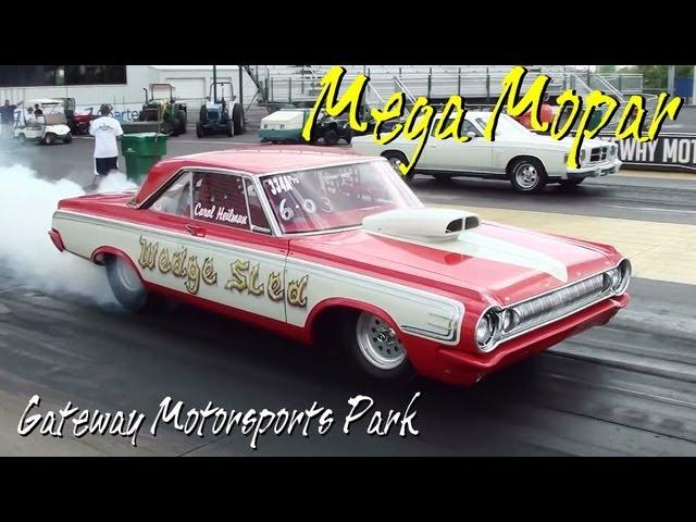 Mega Mopar - Huge Car Show Drag Racing Burnouts - Supercharged Action at Gateway MSP