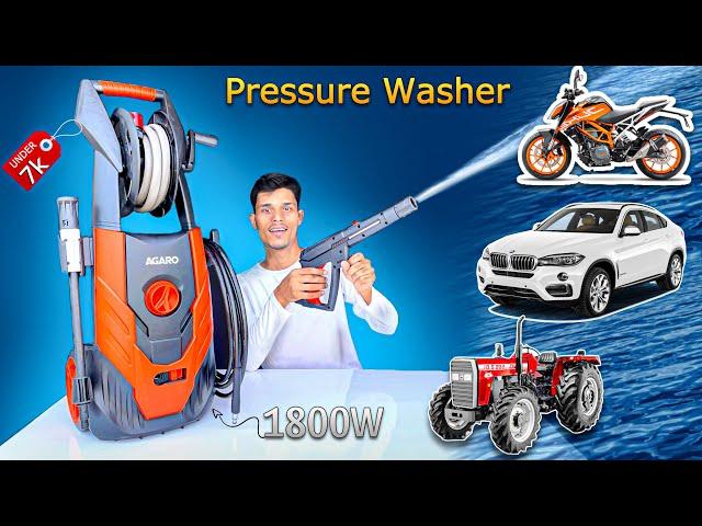 Best Pressure Washer for Car Bike tractor  AGARO Pressure Washer review & testing