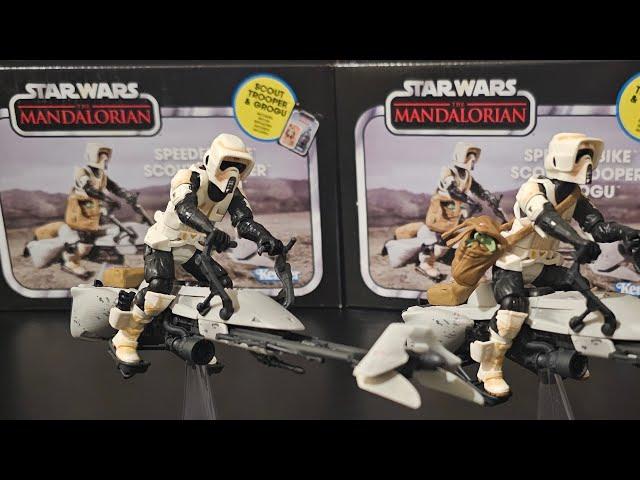 Speeder Bike Scout Trooper & Grogu. Star Wars The Mandalorian. The Vintage Collection.