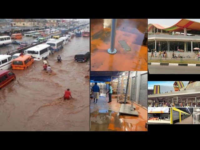 Floods at New Kejetia Market Kumasi Ghana