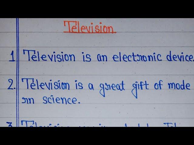 10 lines essay on Television